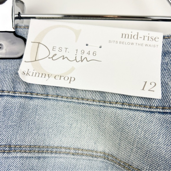 Cato Skinny Crop Midrise Light Wash 12 NWT - Picture 9 of 10